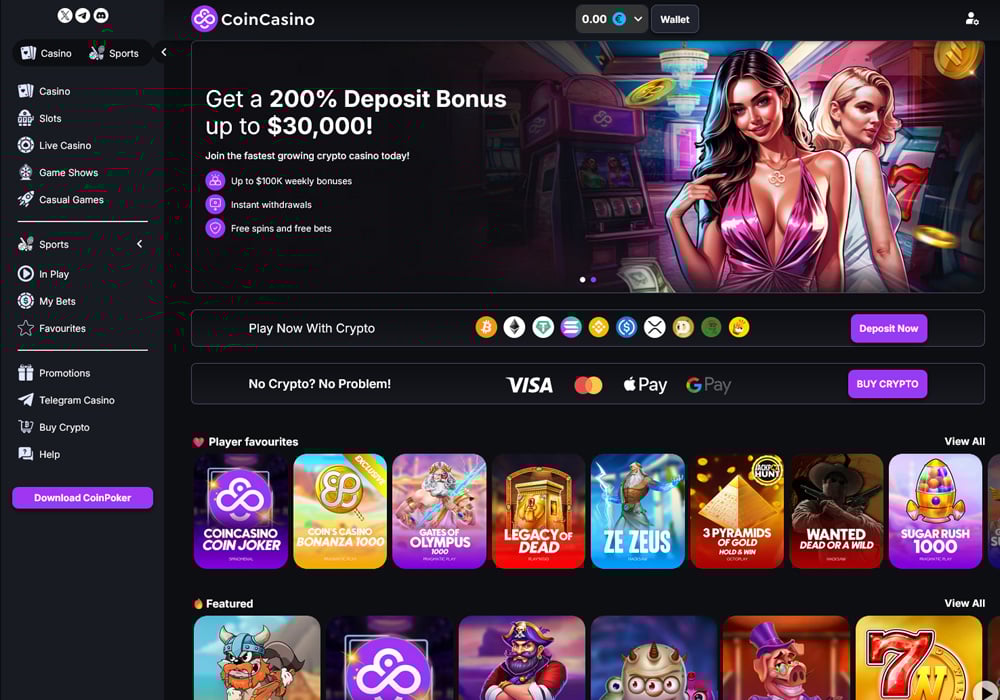 CoinCasino Homepage