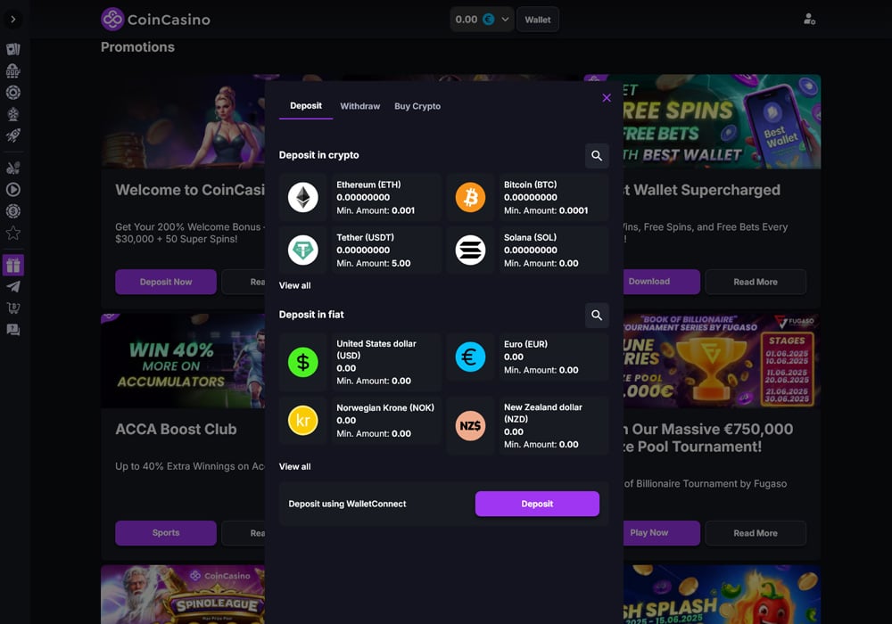 Deposit Options